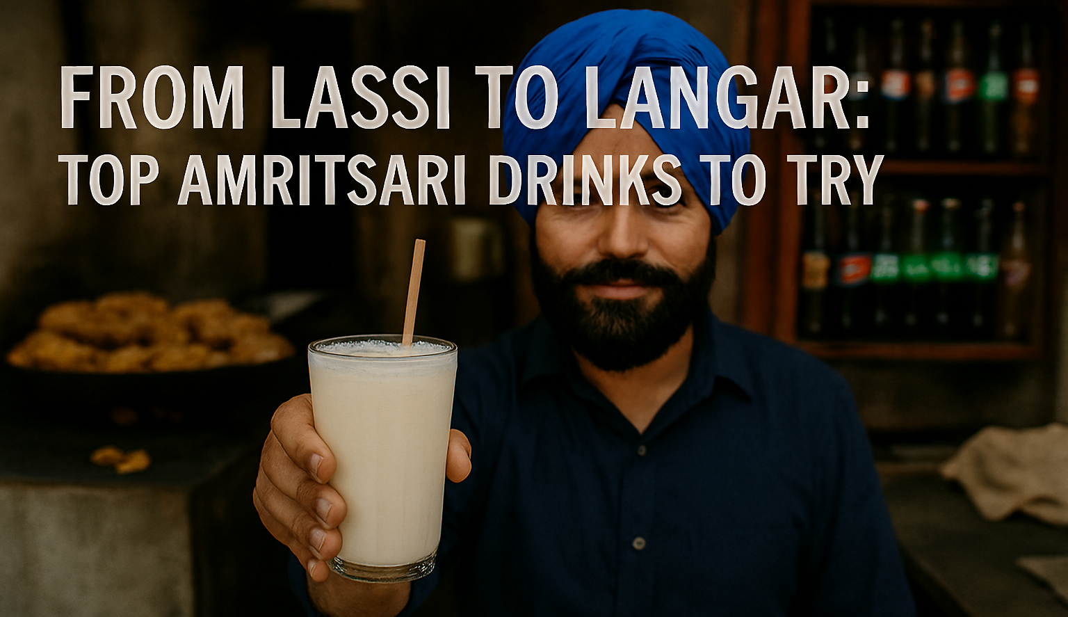 A tall glass of traditional Amritsari Lassi