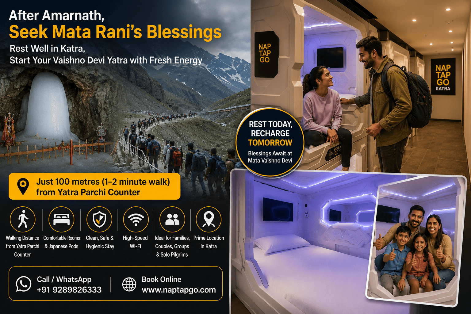 naptapgo katra pod hotel near yatra parchi counter